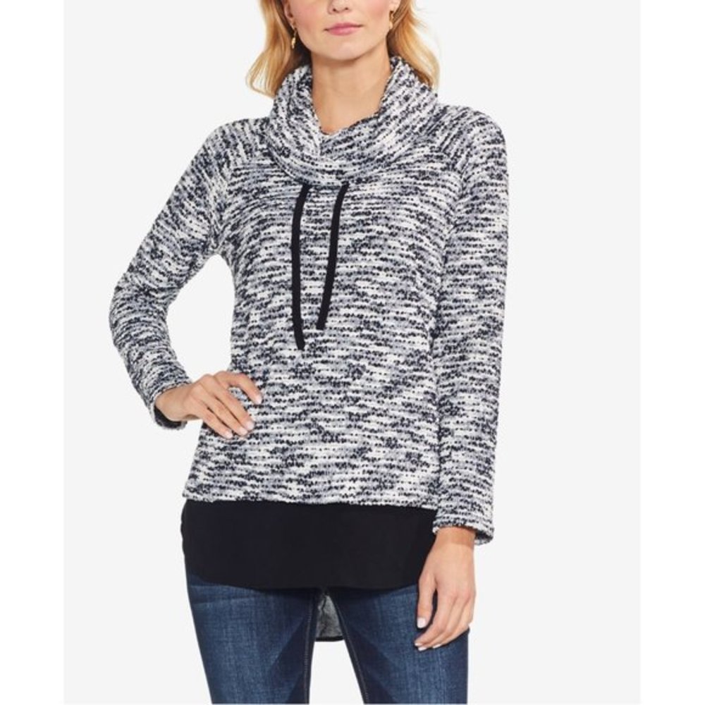 NWT Vince Camuto Layered Look Textured Sweater